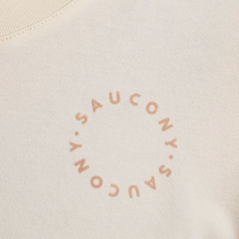 White Women's Saucony Recovery Boxy T-Shirt | SG-YXKAP