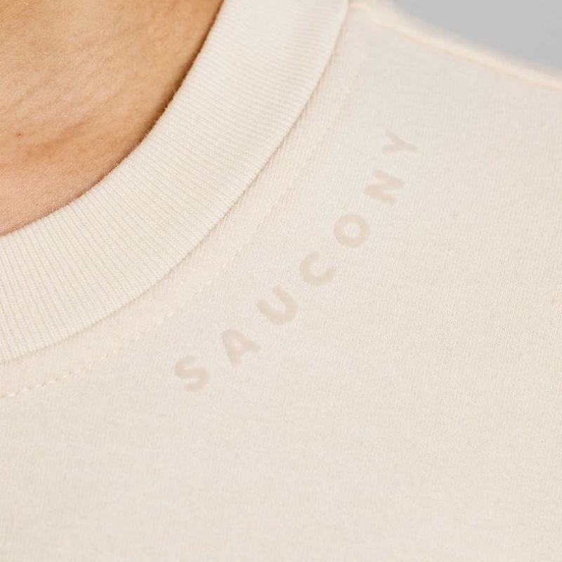 White Women's Saucony Recovery Crew Sweatshirt | SINGAPORE-LXGBH