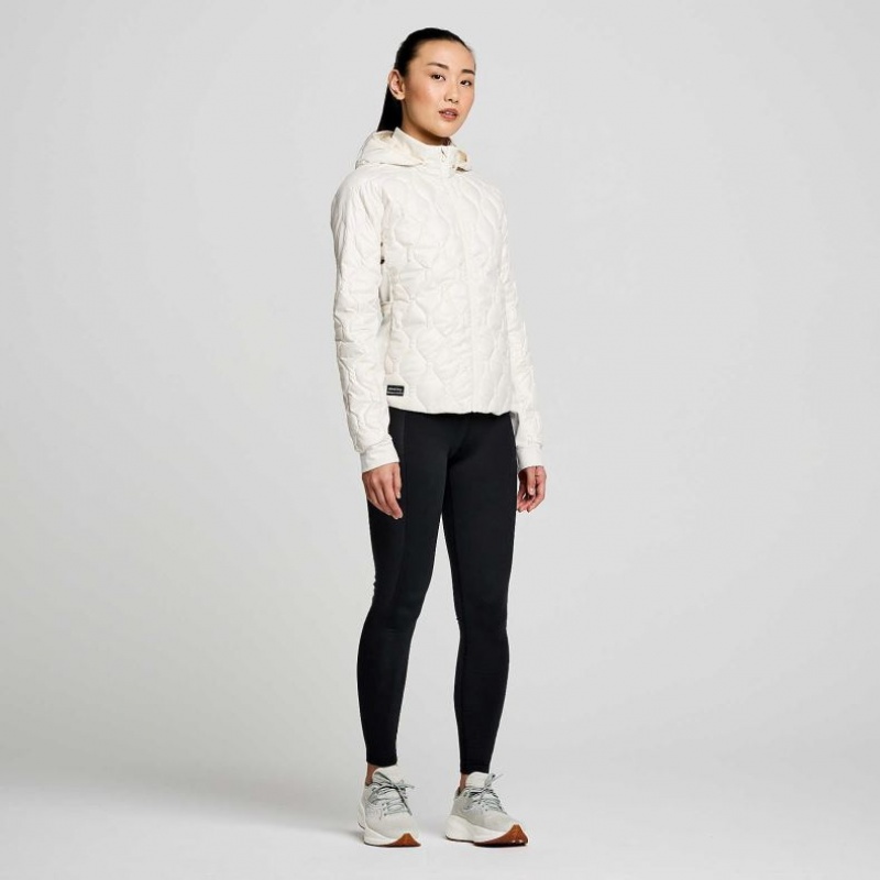 White Women's Saucony Solstice Oysterpuff Jacket | SG-XWUON