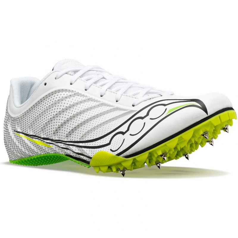 White Women's Saucony Spitfire 5 Spikes | SG-PQEAJ