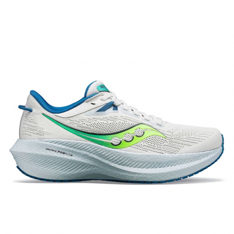 White Women\'s Saucony Triumph 21 Running Shoes | SG-JNUAP