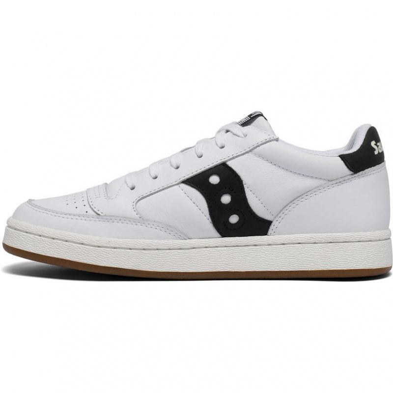 White / Black Men's Saucony Jazz Court Sneakers | SINGAPORE-DAZLY