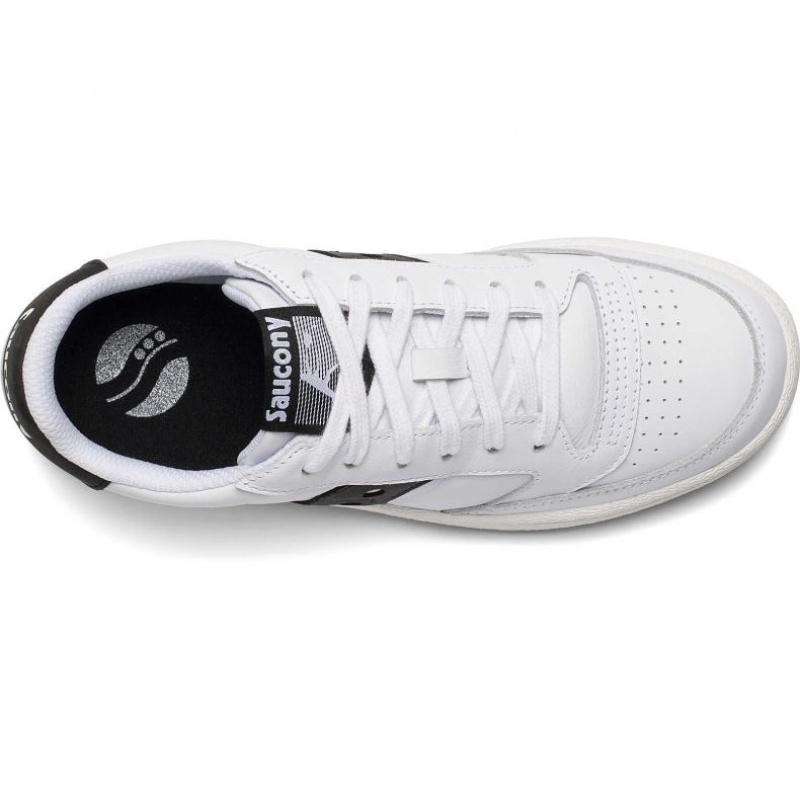 White / Black Men's Saucony Jazz Court Sneakers | SINGAPORE-DAZLY