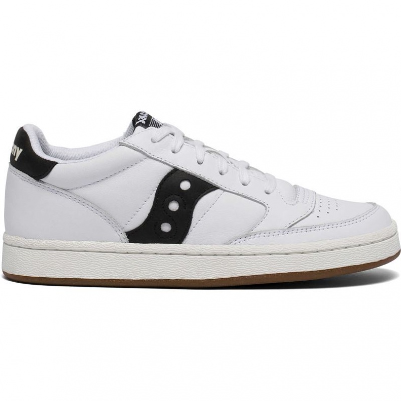 White / Black Men\'s Saucony Jazz Court Sneakers | SINGAPORE-DAZLY