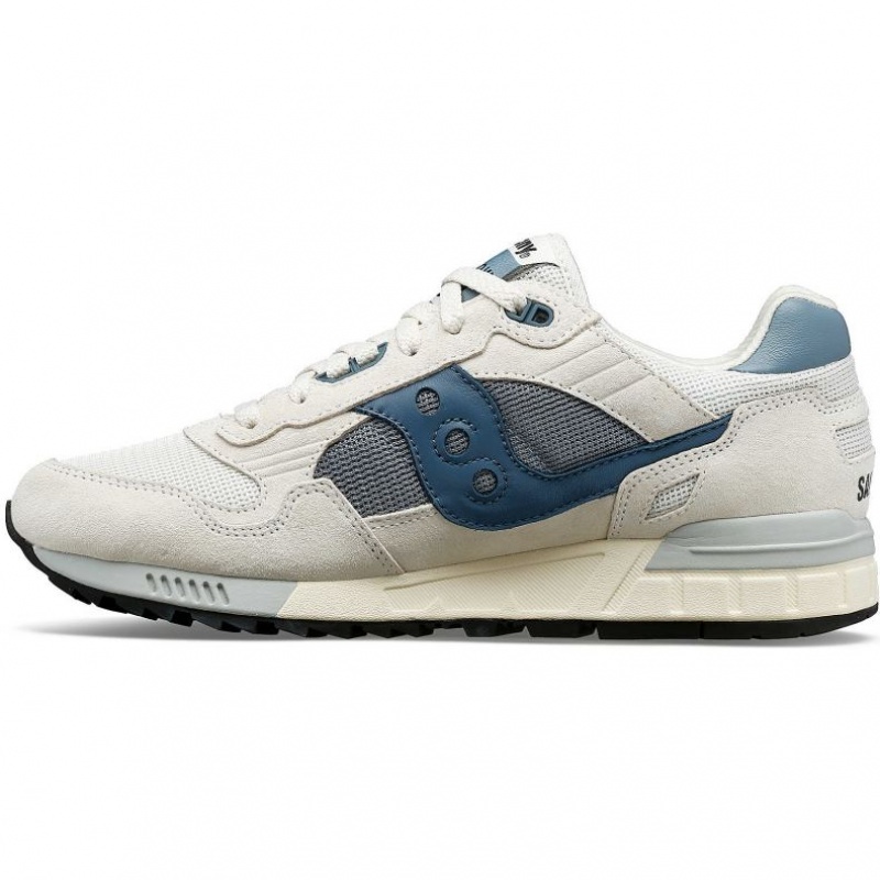 White / Blue Men's Saucony Shadow 5000 Sneakers | SG-UQXBO