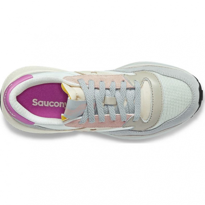 White / Grey / Rose Women's Saucony Jazz NXT Sneakers | SINGAPORE-SAUQL