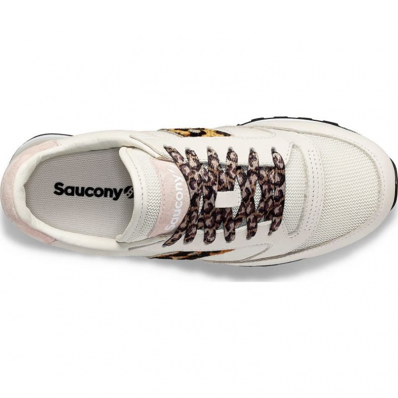 White / Leopard Women's Saucony Jazz Triple Sneakers | SINGAPORE-UFJQG