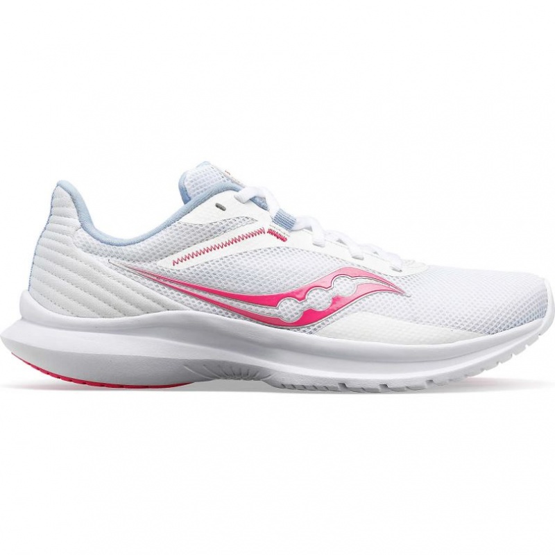 White / Pink Women\'s Saucony Convergence Running Shoes | SG-YSEOL