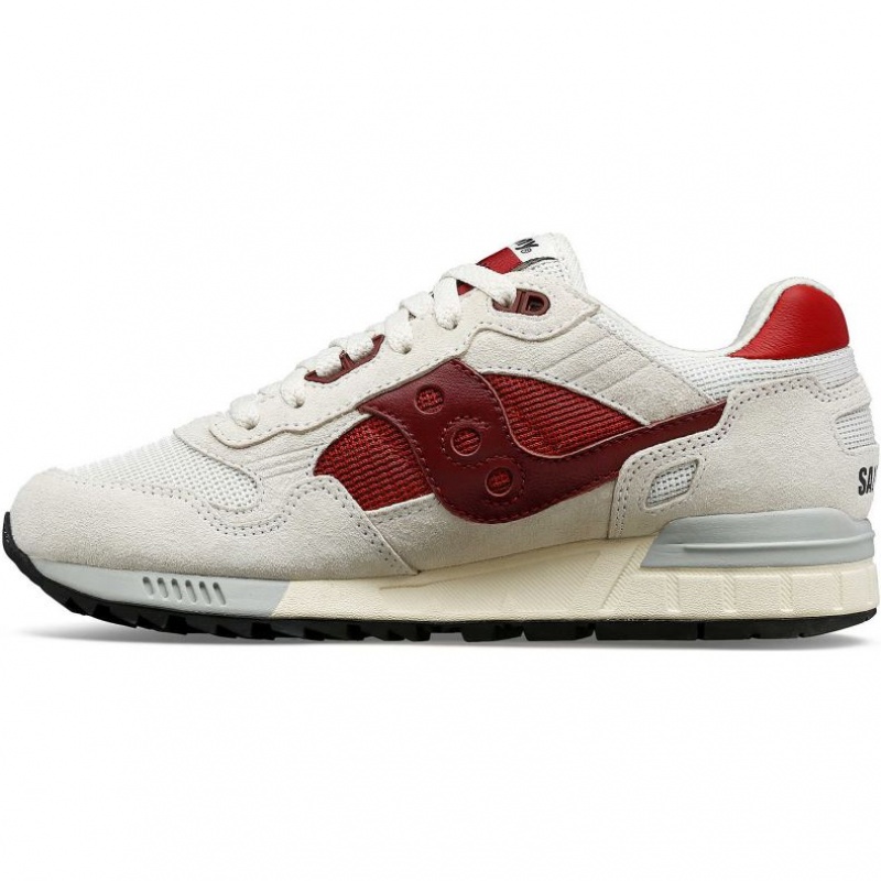 White / Red Men's Saucony Shadow 5000 Sneakers | SINGAPORE-OGDBN