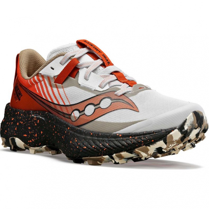 White / Red Women's Saucony Endorphin Edge Trail Running Shoes | SINGAPORE-AZCTJ