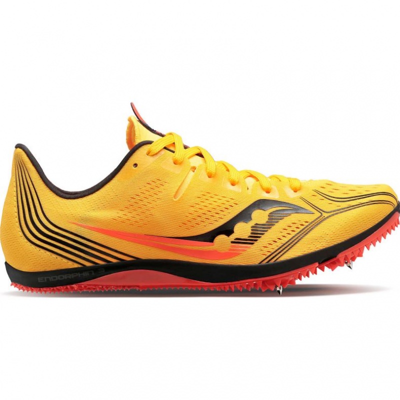 Yellow Men\'s Saucony Endorphin 3 Spikes | SG-GNDIR