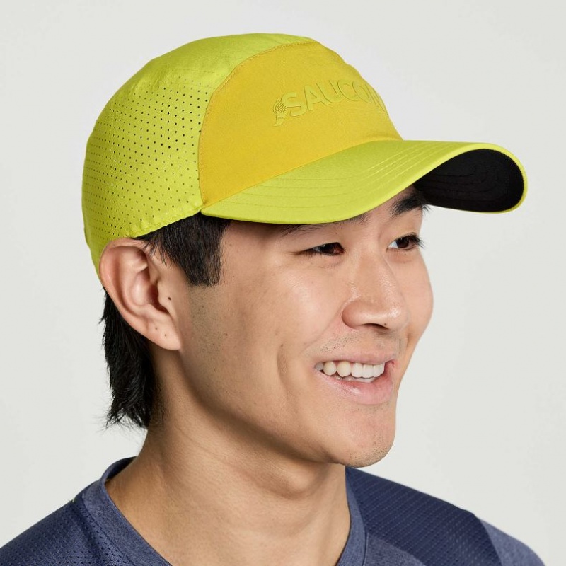 Yellow Men\'s Saucony Outpace Hat | SINGAPORE-IJCBU