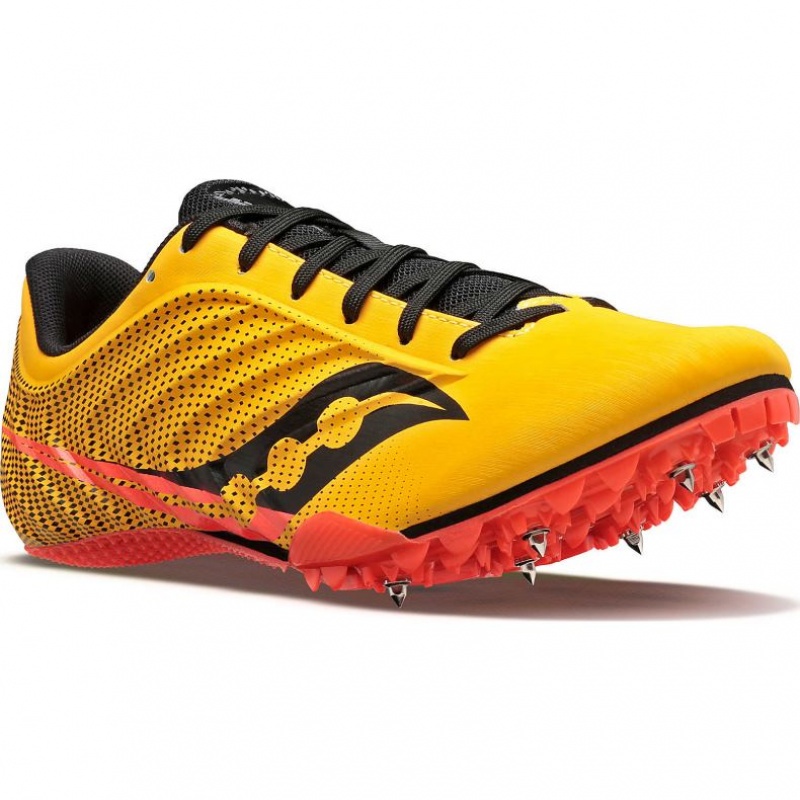 Yellow Men's Saucony Spitfire 5 Spikes | SINGAPORE-BMFLW