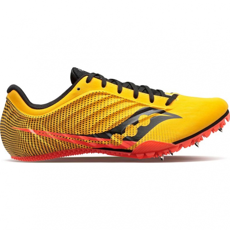 Yellow Men\'s Saucony Spitfire 5 Spikes | SINGAPORE-BMFLW