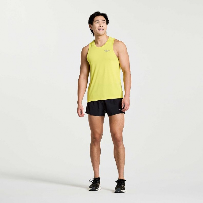 Yellow Men's Saucony Stopwatch Singlet | SINGAPORE-XIMPA