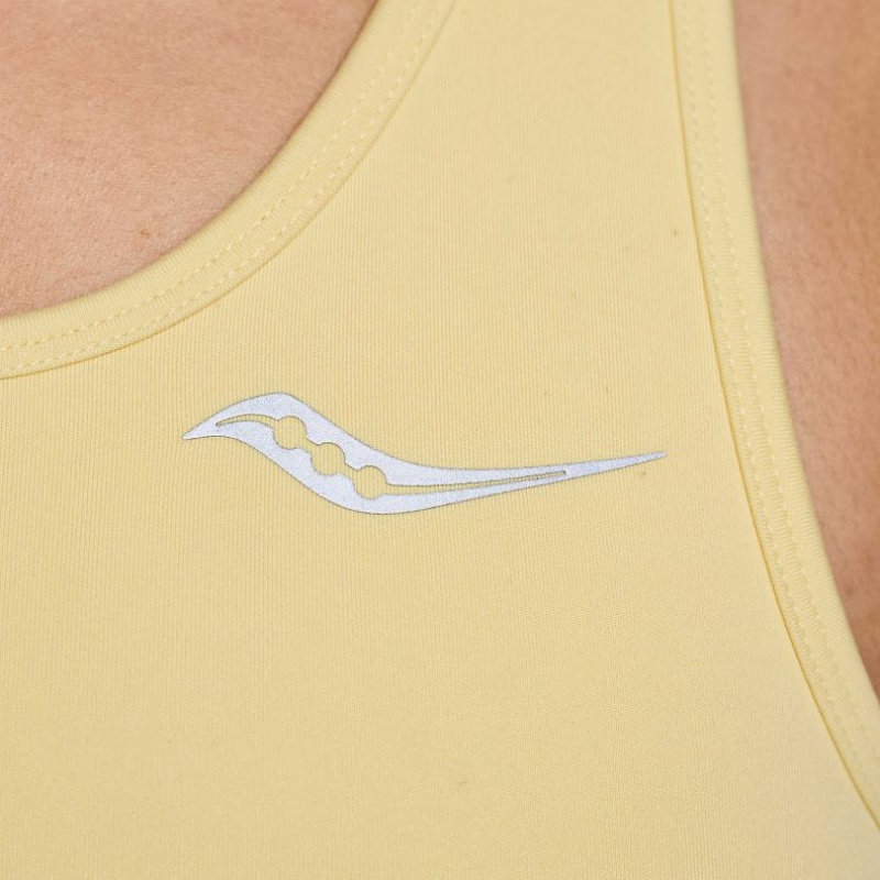 Yellow Women's Saucony Fortify Bra | SINGAPORE-TKBIW