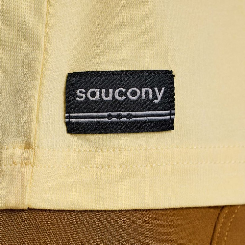 Yellow Women's Saucony Recovery Boxy T-Shirt | SINGAPORE-SUWTX