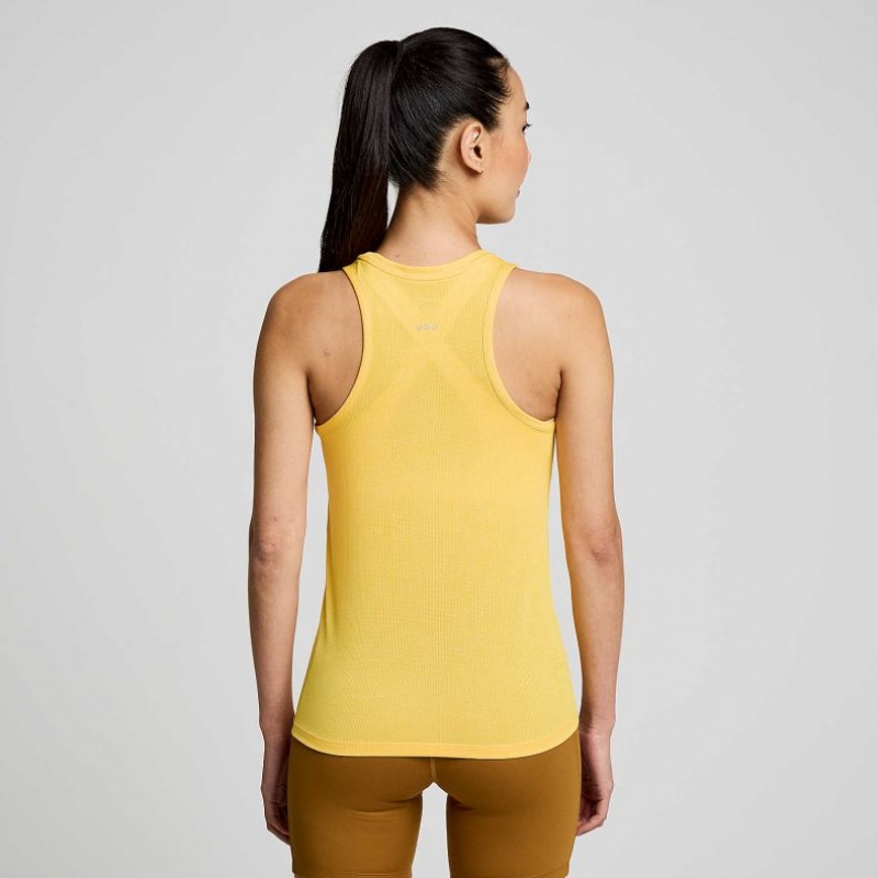 Yellow Women's Saucony Stopwatch Singlet | SG-ZXOIE