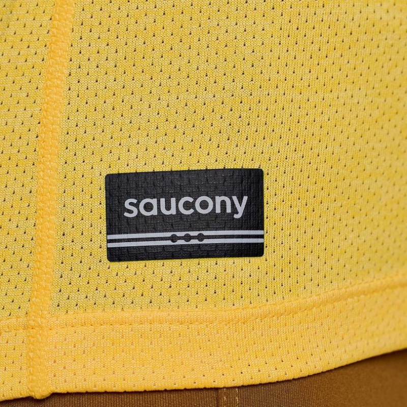 Yellow Women's Saucony Stopwatch Singlet | SG-ZXOIE