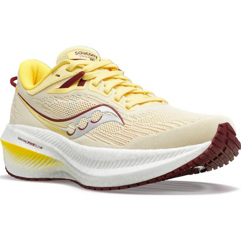 Yellow Women's Saucony Triumph 21 Running Shoes | SINGAPORE-UCNQZ